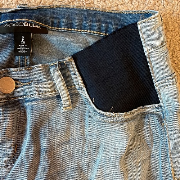 Indigo Blue Skinny Maternity Jeans - Picture 3 of 12